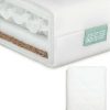 Baby Mattresses * | Premium Dual Core Cotbed Mattress & Quilted Waterproof Mattress Protector Bundle Top Selling