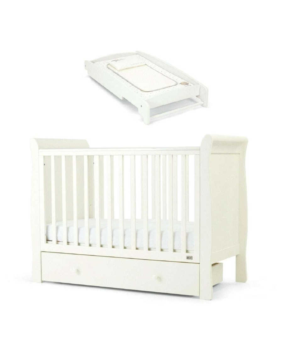 Furniture Collections * | Mia Cot Set With Cot Top Changer White Top Sell