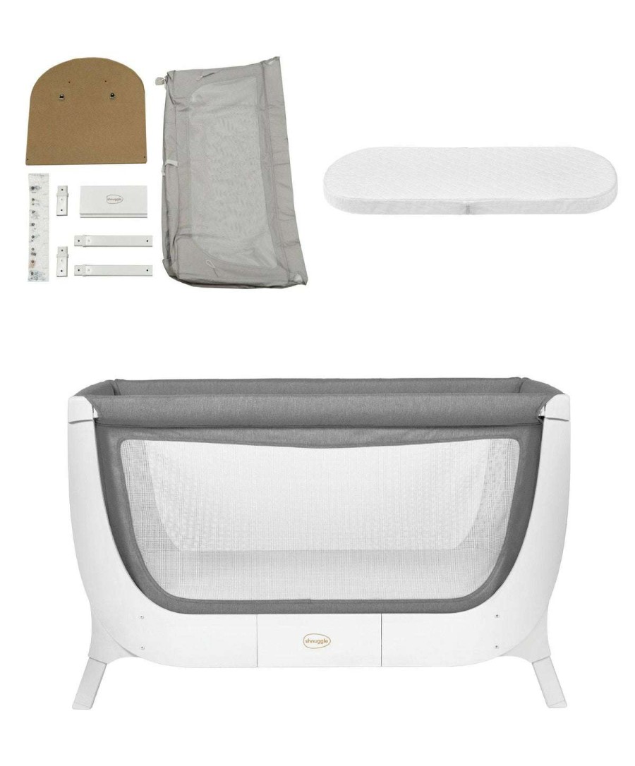 Nursery Furniture * | Shnuggle Air Crib To Cot Bundle Dove Grey Sale Online