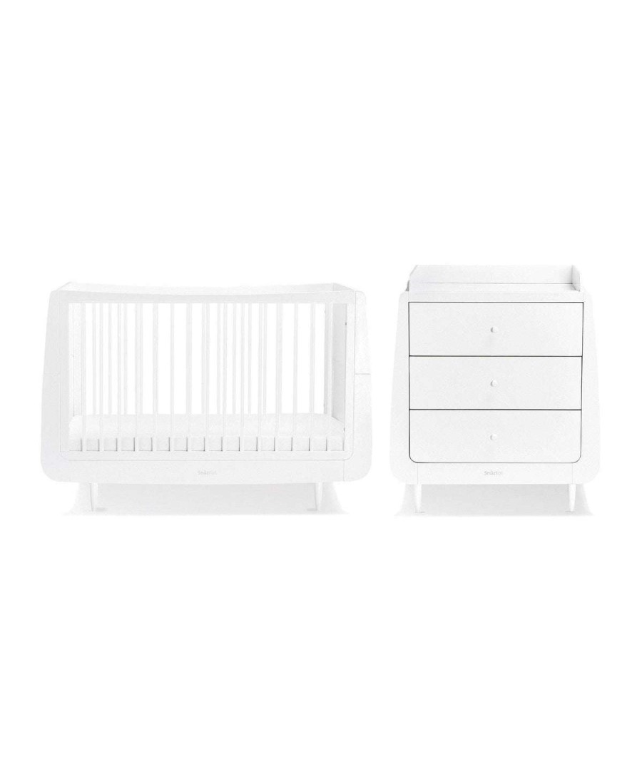 Snuzkot * | Snuzkot Cotbed & Changing Unit Set White Latest