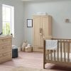 Furniture Collections * | Atlas 3 Piece Cot Bed Range With Dresser And Wardrobe Light Oak Latest