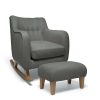 Hilston * | Hilston Nursing Chair & Stool Set Grey Sale Online