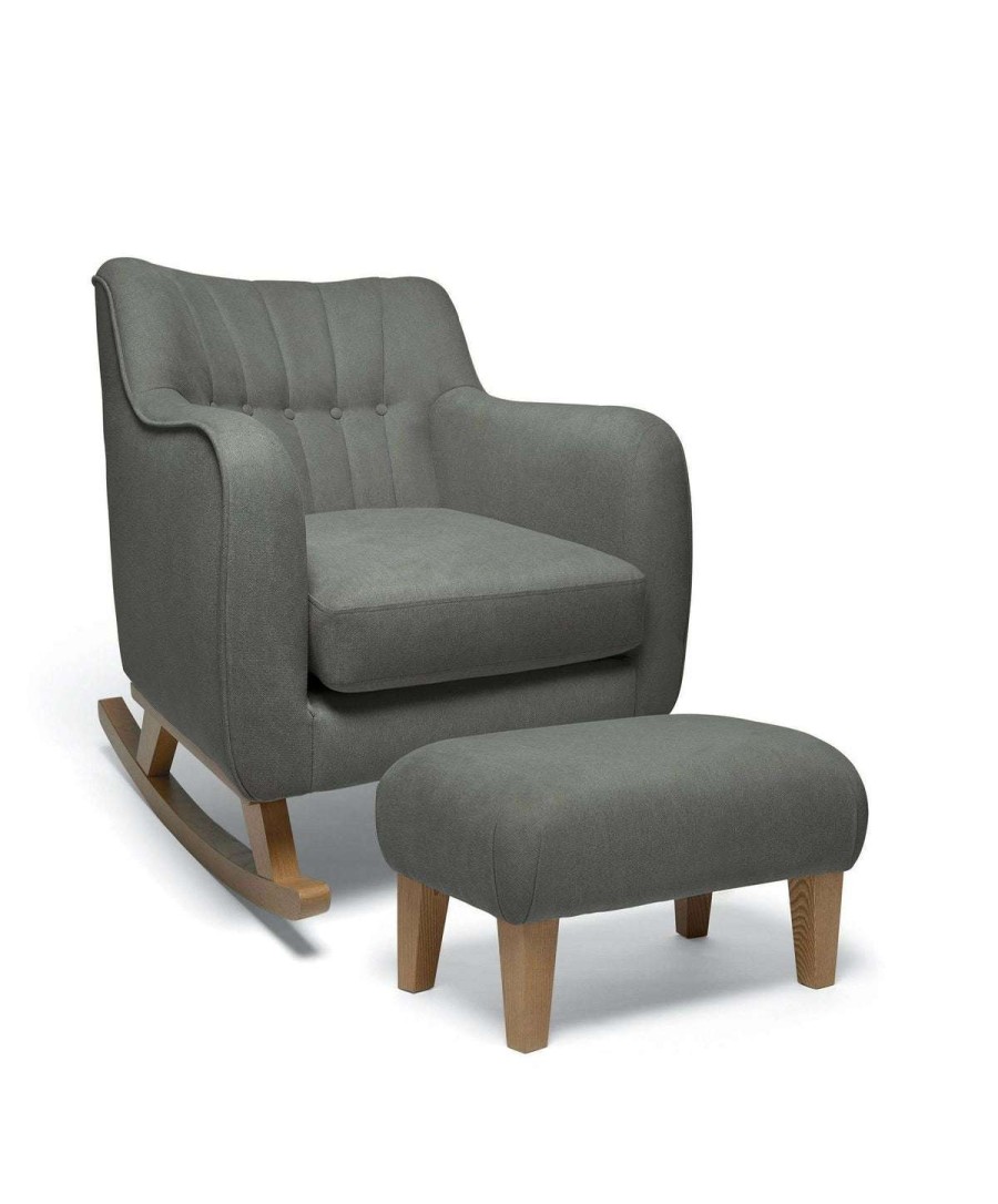 Hilston * | Hilston Nursing Chair & Stool Set Grey Sale Online